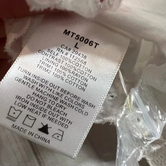 Miss Me White Eyelet Lace-Up Blouse - Picture 5 of 7